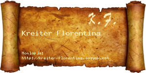 Kreiter Florentina névjegykártya